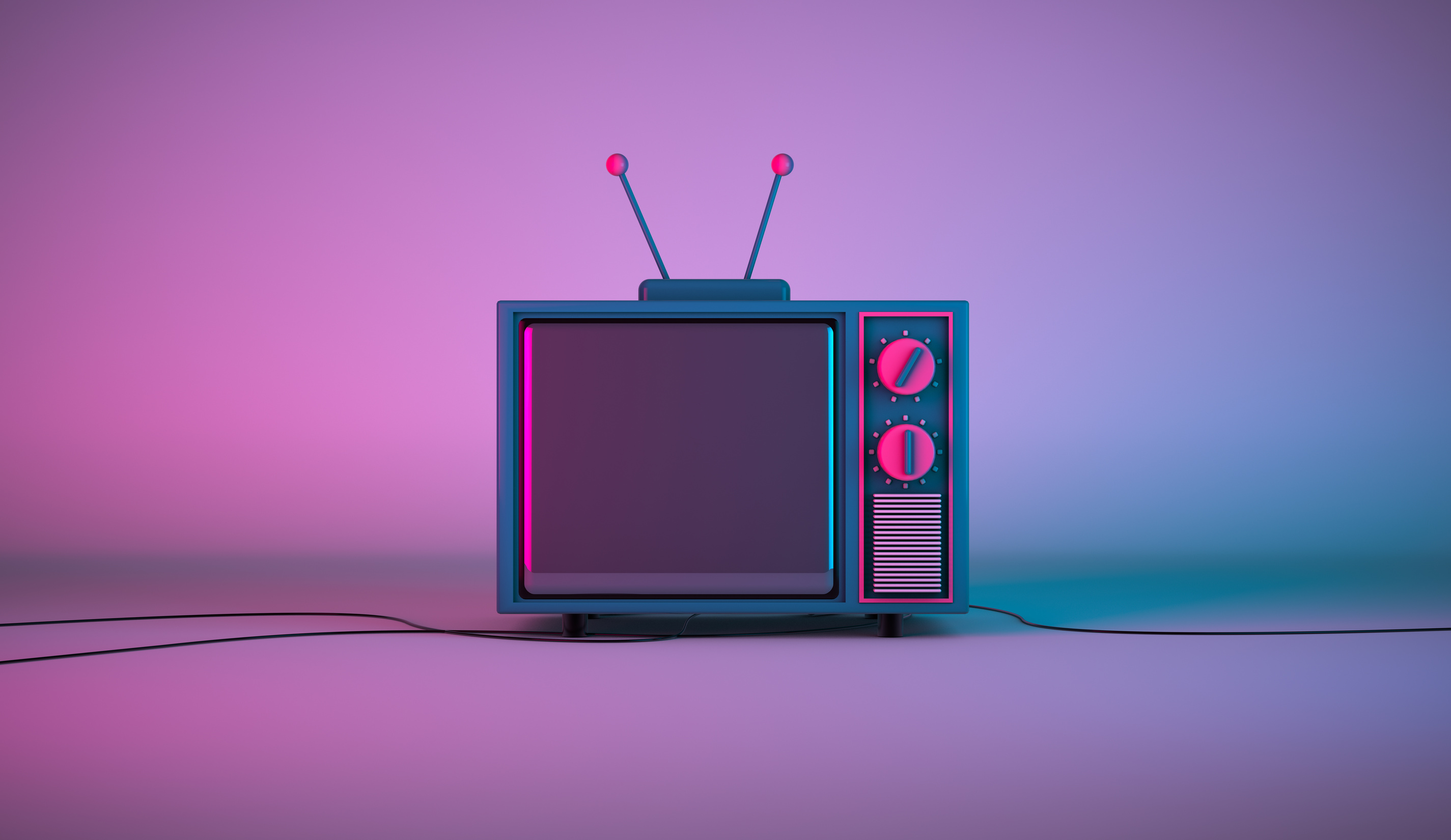 Television Colorful Mock Up